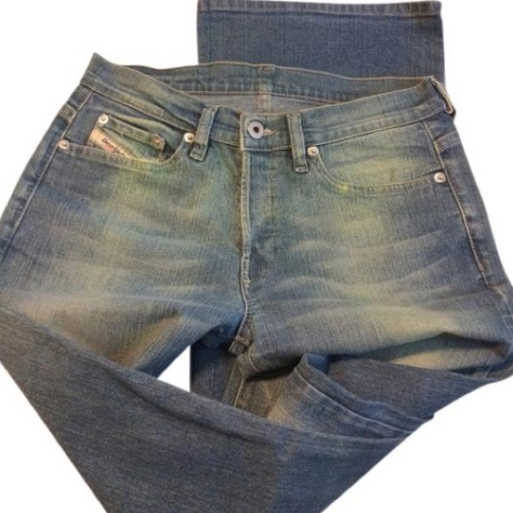 Diesel stretch button fly flare jeans